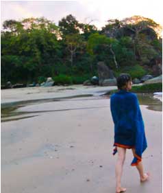 Meditative Walk on the Beach